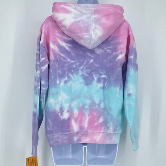 John Lauren Girls Tie Dye Hoodie in Pink/Multi Size XS - Picture 2 of 8
